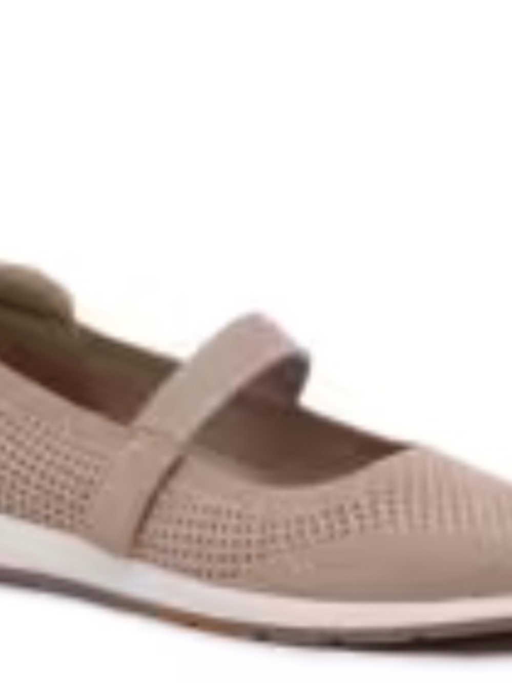 Kelly & Katie Knit Mary Jane Flats in taupe/silver